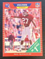 1989 Pro Set Football STEVE ATWATER Rookie Card RC #492 Broncos. rookie card picture