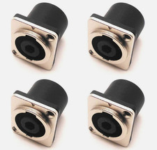4pcs AFT 4 Pole Speakon Chassis Panel Mount Connector w/ Metal for Neutrik NL4MP