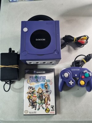 Nintendo GameCube Purple DOL-001 Console Bundle Controller Cable + Final Fantasy