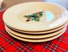 Fiesta Christmas Decorated Tree IVORY 9" Luncheon Plate BRAND NEW