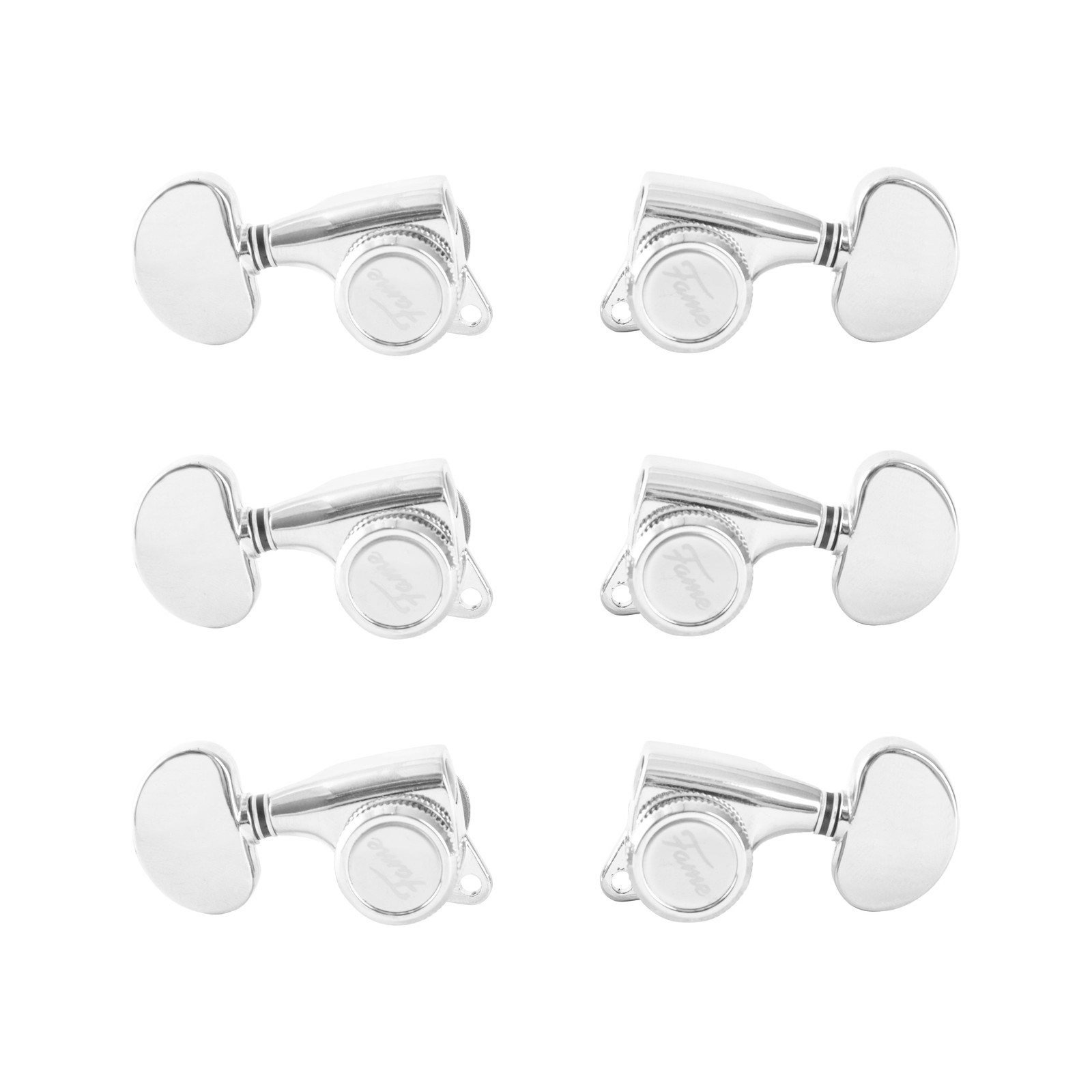 334-граммовые фиксирующие тюнеры 3+3 Хром, Электронная/Западная гитара, 1:18 в диаметре, диаметр 10 мм.