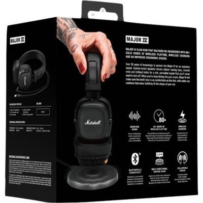 Marshall Major IV On-Ear Bluetooth Headphones New Sealed BLACK