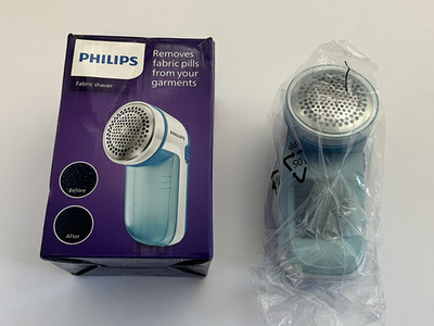 Philips Fabric Shaver Lint Remover Blue Battery Operated Large Blade GC026/00