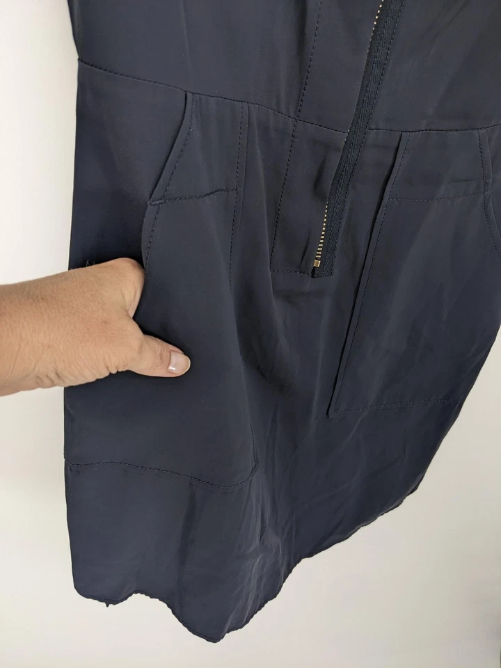 Vestido 3.1 Phillip Lim Mujer 2 Azul Marino Mini Cremallera Bolsillo Utilitario Moderno Náutico Foto 4 de 4