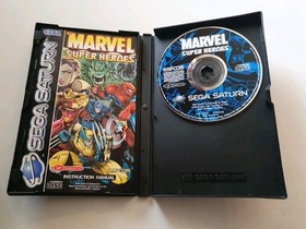 Sega Saturn Game Marvel Super Heroes Boxed With The Manual