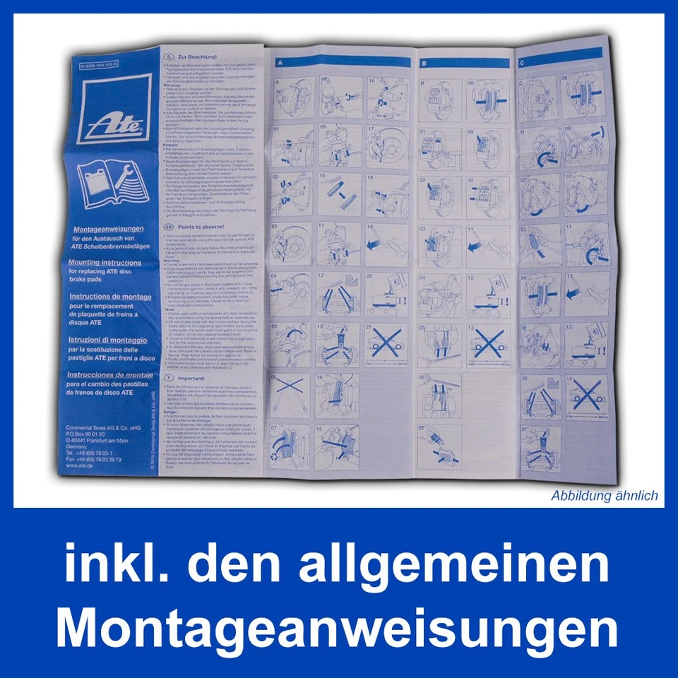 ATE Plaquettes Kit Arrière Convient pour Mitsubishi Pajero 4 Toyota Land Cruiser - Photo 3/4