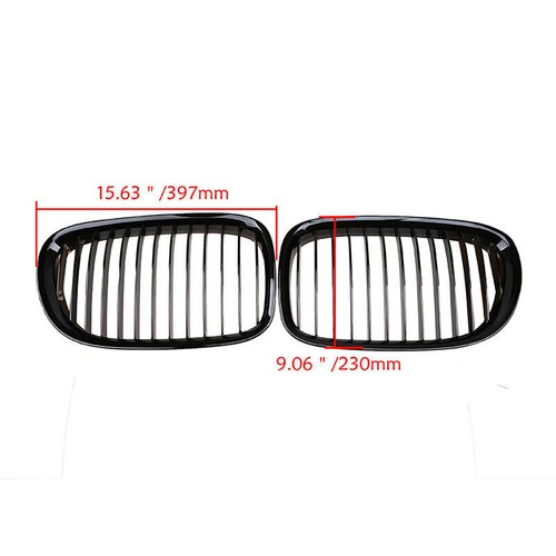 For BMW 740i 750i 760i 740Li 750Li xDrive 09-12 Front Gloss Black Kidney Grille - Picture 8 of 10