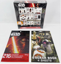 Lot of Star Wars Sticker Books and Rolls 200 Stickers Brand