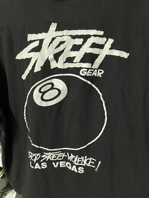 90's Stussy Inspired Street Gear Stop Street Violence 8 Ball T