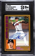 2019 Topps Mike Soroka 1984 Topps Design GOLD /50 SGC 9 w/10 AUTO