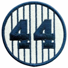 REGGIE JACKSON RETIRED NUMBER 44 SPORTS JERSEY EMBROIDERED IRON ON PATCH 3"