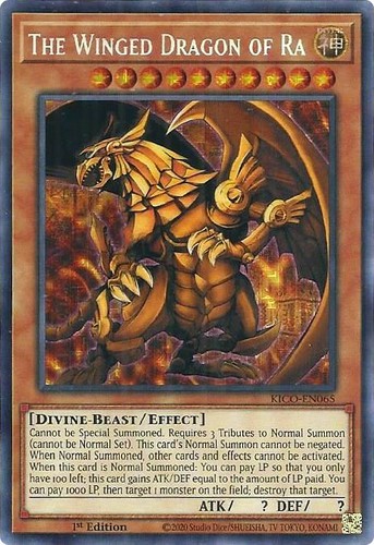 Yu-Gi-Oh | Winged Dragon Of Ra | KICO-EN065 1st Ed Ultra Pharaoh's