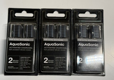 Aquasonic Activated Charcoal Replacement ToothBrush Heads For Ultra Whitening