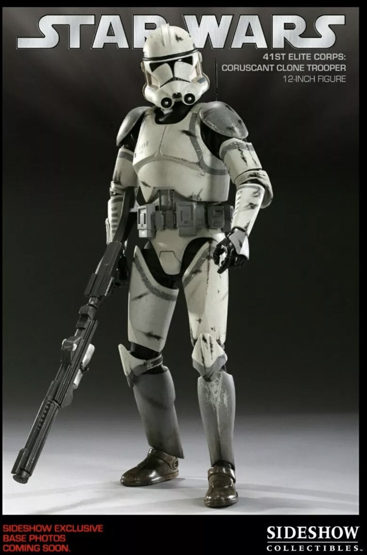 Sideshow 41st Elite Corps Clone Trooper Coruscant 1/6 Scale Figure