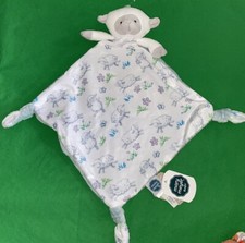 Mary Meyer Blue White Lamb Knots Knotted Security Baby Blanket 13  New NWT