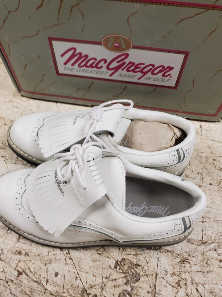 Zapatos de golf MacGregor para mujer talla 7M diseño punta de ala blanco estilo 4000 (m21) Foto 4 de 4