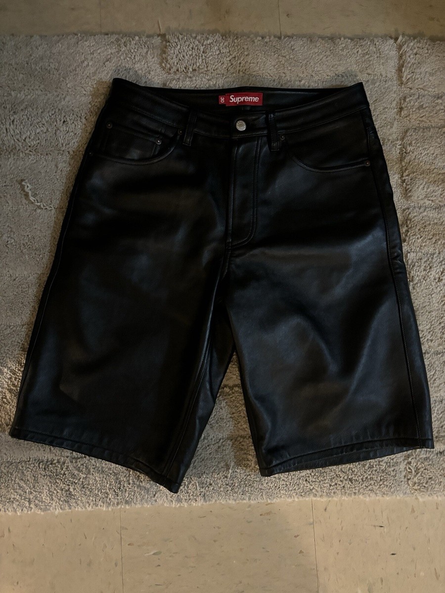 Supreme Black Leather Baggy Shorts | eBay Supreme Black Leather Baggy Shorts | eBay