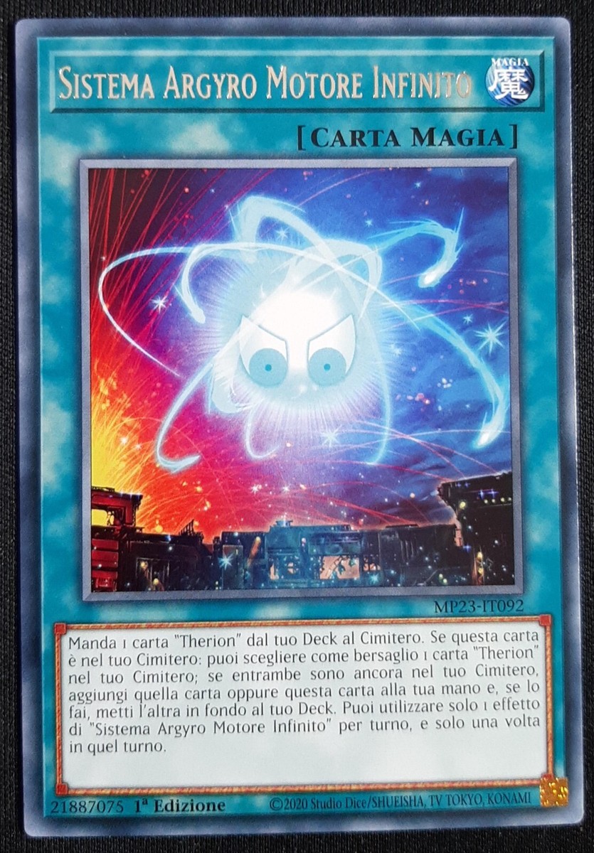SISTEMA ARGYRO MOTORE INFINITO Rara in Italiano MP23-IT092 YUGIOH