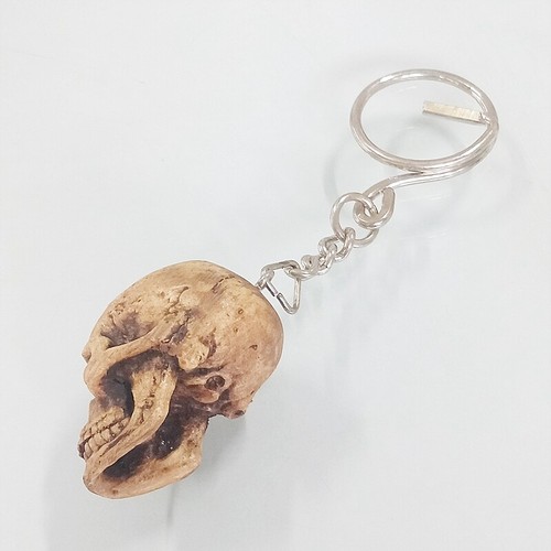 Skull Keychain Bonehead resin collectibles Chopper Handmade Keyring Biker New - Picture 7 of 10