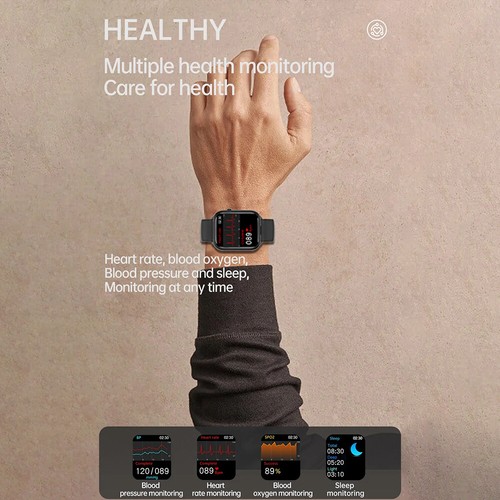 Smart Watch with Earbuds Men Smartwatch 2 In 1 Wireless Headset For Android iOS - Picture 9 of 20
