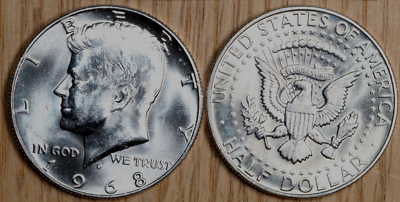 1968 D Kennedy Half Dollar 50¢ - 40% Silver - BU - Choice to Gem