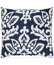 Charter Club Damask Designs Medallion 100% Cotton Pillow Sham - EURO - Navy