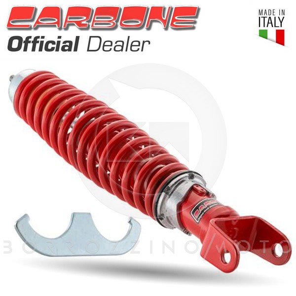 StoßDäMpfer Hinten Karbon Verstellbar Sport Rot FüR Vespa 180 Ss-image