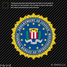 Department of Justice FBI Sticker Decal Self ...