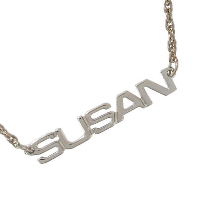 Vintage Silver Tone Name 