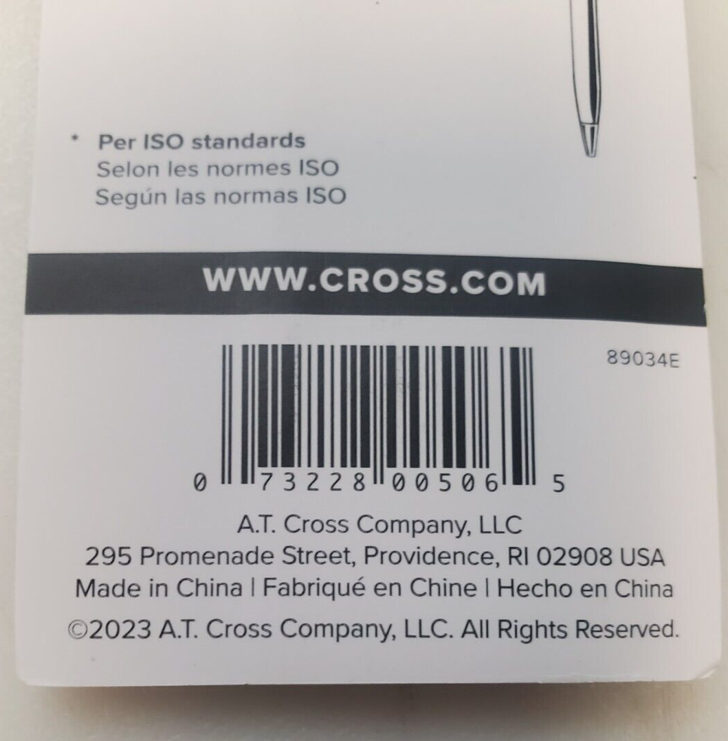 Cross Ballpoint Pen Refill Ink Black Fine 85142 eBay