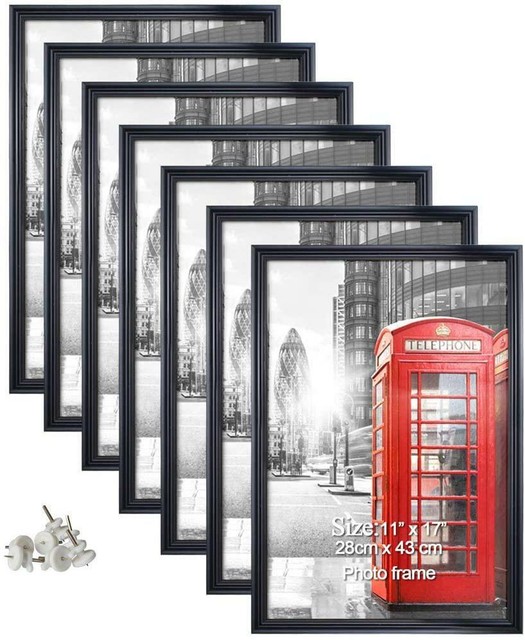 Calenzana 7 Pack 11x17 Poster Picture Frames Black Photo Frame 11 x 17