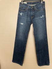 Abercrombie Kids Youth Boys Size 14 Classic Straight Fit Dark Blue Denim Jeans