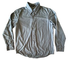 Theory Polyester Shirt Shacket Men’s Large Fleece Lined Made In USA Grey