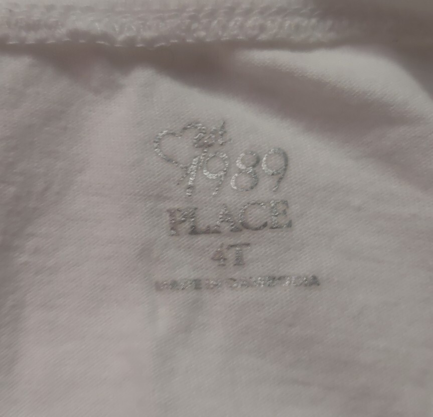 Girls Shirts 4T White Short Sleeve Dog Panda Tees 1989 Place & 365 Kids Brands image 9