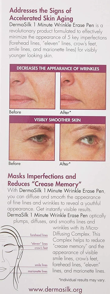 DermaSilk 1 Minute Anti-Wrinkle Complex Erase Pen 0.13 Ounce Foto 2 de 4