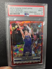 2019 Panini Contenders Optic Front Row Seat Red Ice Luka Doncic Gem Mint PSA 9
