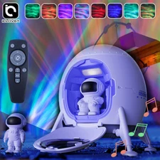 Northern Lights Aurora Projector Astronaut Galaxy Music Speaker Kids Home Decor