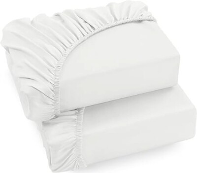 Spannbettlaken 150x200 cm King 2er Pack tiefe Taschen schrumpf- & ausbleichfest - NEU