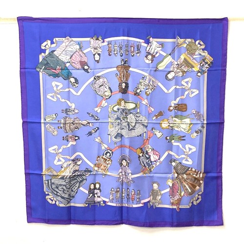 HERMES Carre90 Doll HELLO DOLLY Hello Dolly Scarf silk purple