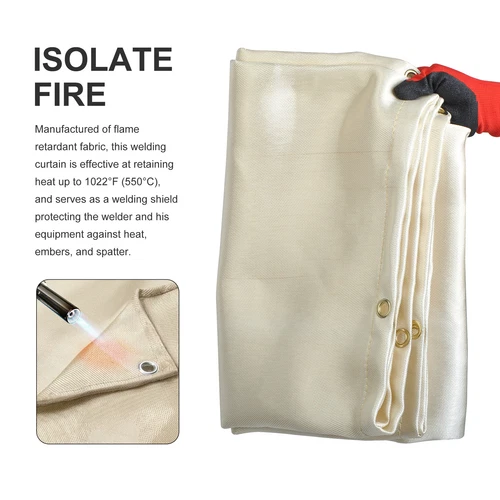 1.2MX1.8M Fiberglass Welding Blanket Cover Protective Fabric Heat Fire Resistant - Picture 5 of 10