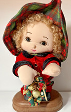 Rara bambola peluche giocattolo albero suona campane jingle musicali circa altezza 12"