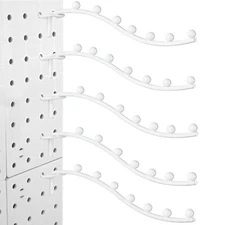 20 Pcs Peg Board Waterfall Hook Shelving Hooks Metal 7 Station Pegboard Displ...