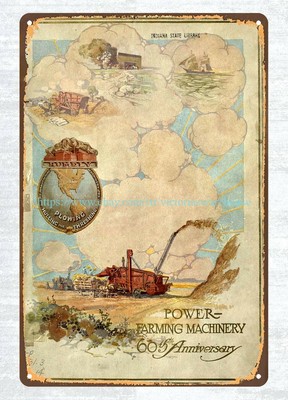 cave bar 1910s Sixty years of Rumely progress La Porte, Indiana metal tin sign