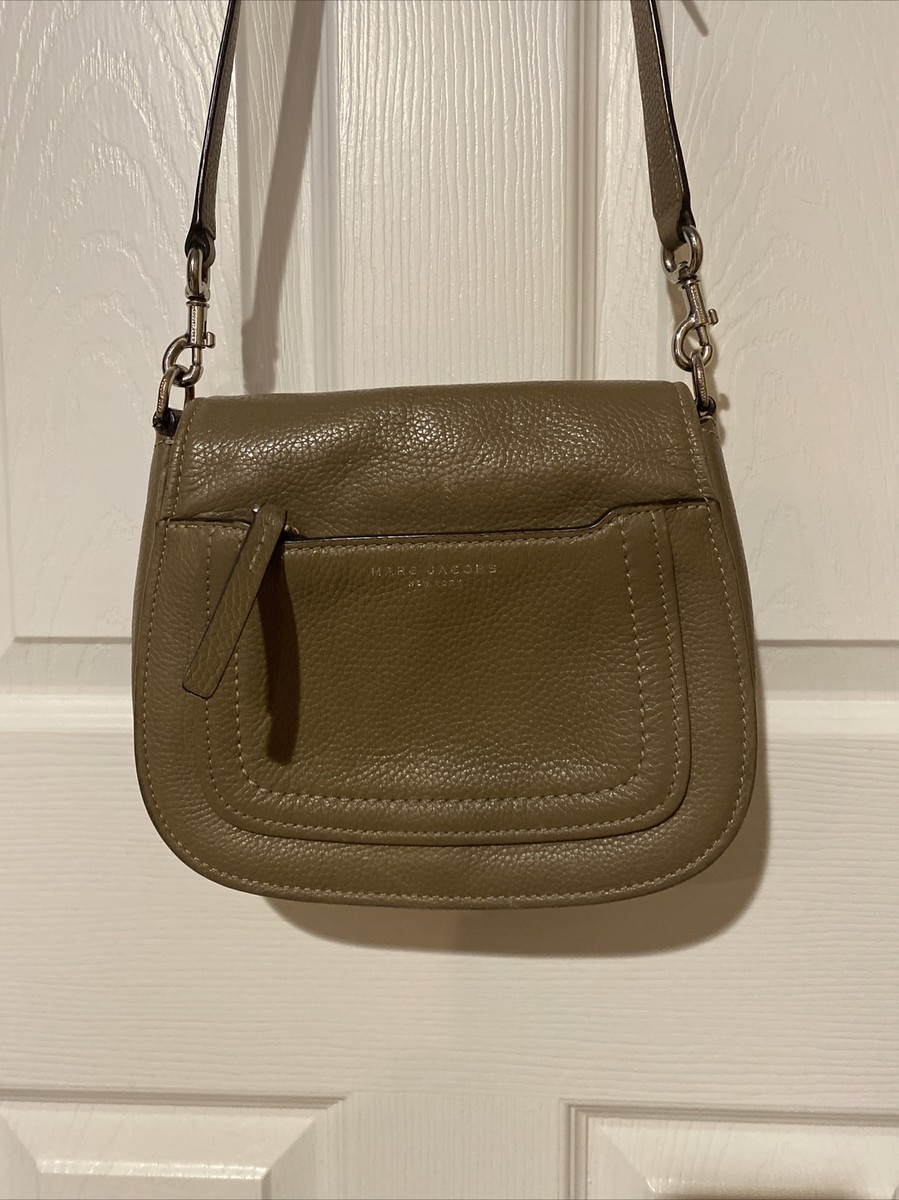 Marc Jacobs Pebbled Leather Flap Crossbody Bag | eBay