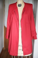 Eloquii Ruffle Sleeve Zipper Red Jacket Size 16 - Beautiful And Elegant