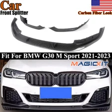 Fit For BMW G30 LCI 530i 540i M550i M Sport Carbon Look Front Bumper Splitter