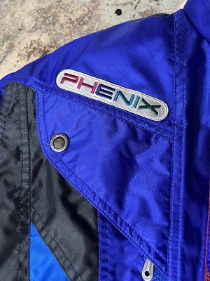 【NOS】PHENIX 3PEACE SKIWEAR Phenix Sports Ski Jacket Mens Sz XL Blue Gray & Red hide