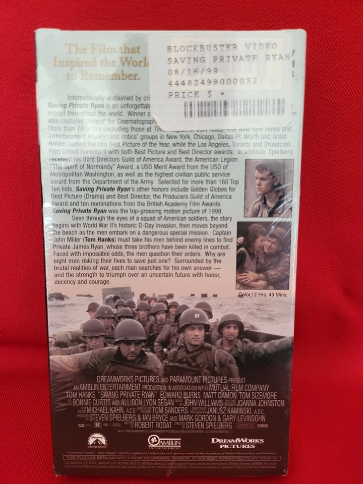 Saving Private Ryan VHS 1999 New Sealed Foto 2 de 4