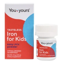 Tasteless Iron for Kids + Toddlers- 4-Month Supply- No Sweeteners Flavors or ...