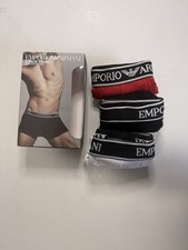 Emporio Armani Men's Boxer Shorts Size L 3 Pack Cotton Stretch